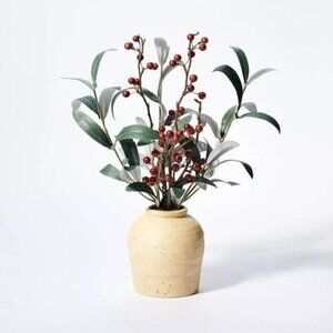 Studio McGee Red‎ Berry Artificial Plant Arrangement - Threshold Christmas